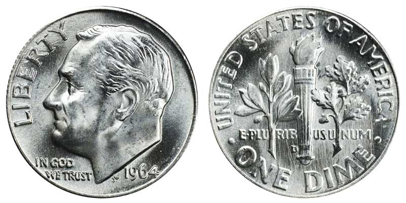 1964-D Roosevelt Dime