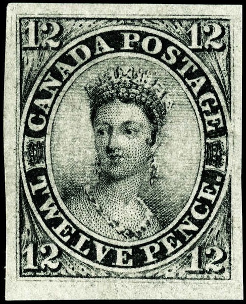 12d Black Canada Stamp