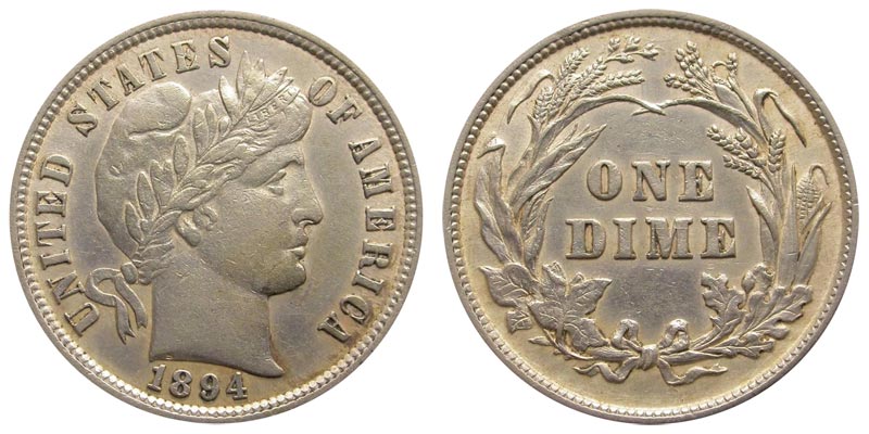 1894-S Barber Dime