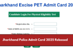 Jharkhand Police Admit Card 2025 Released: Download PET Hall Ticket Now